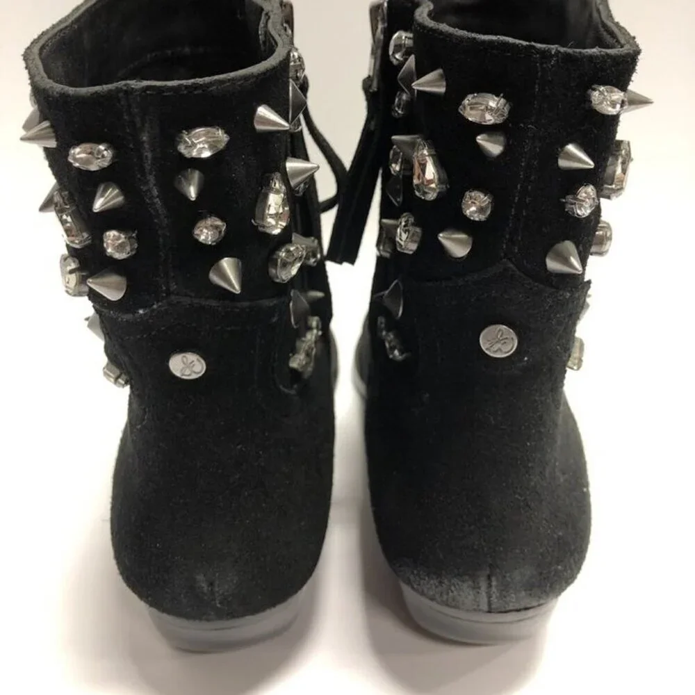 Sam Edelman Women’s Avril, Black Suede Booties, Size 6M